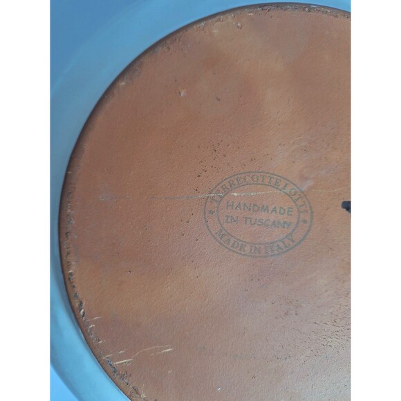 Terrecotte Lotti Handmade In Italy Terracotta Serving Bowl with Lid White EUC - Picture 10 of 10